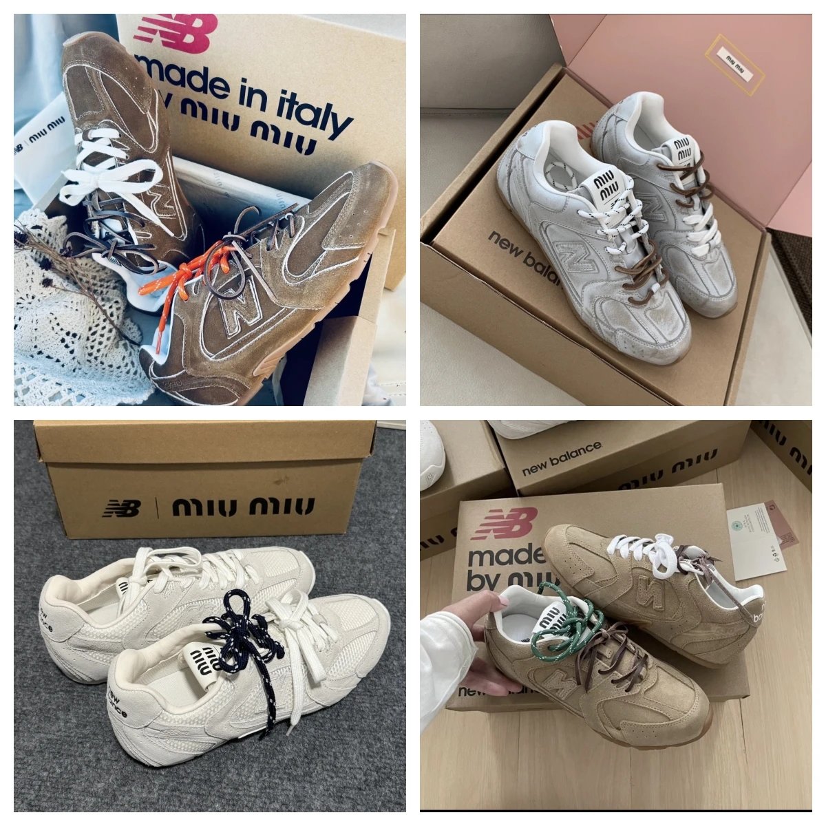 New Balance x Miu Miu Collaboration Sneakers Made in Italy