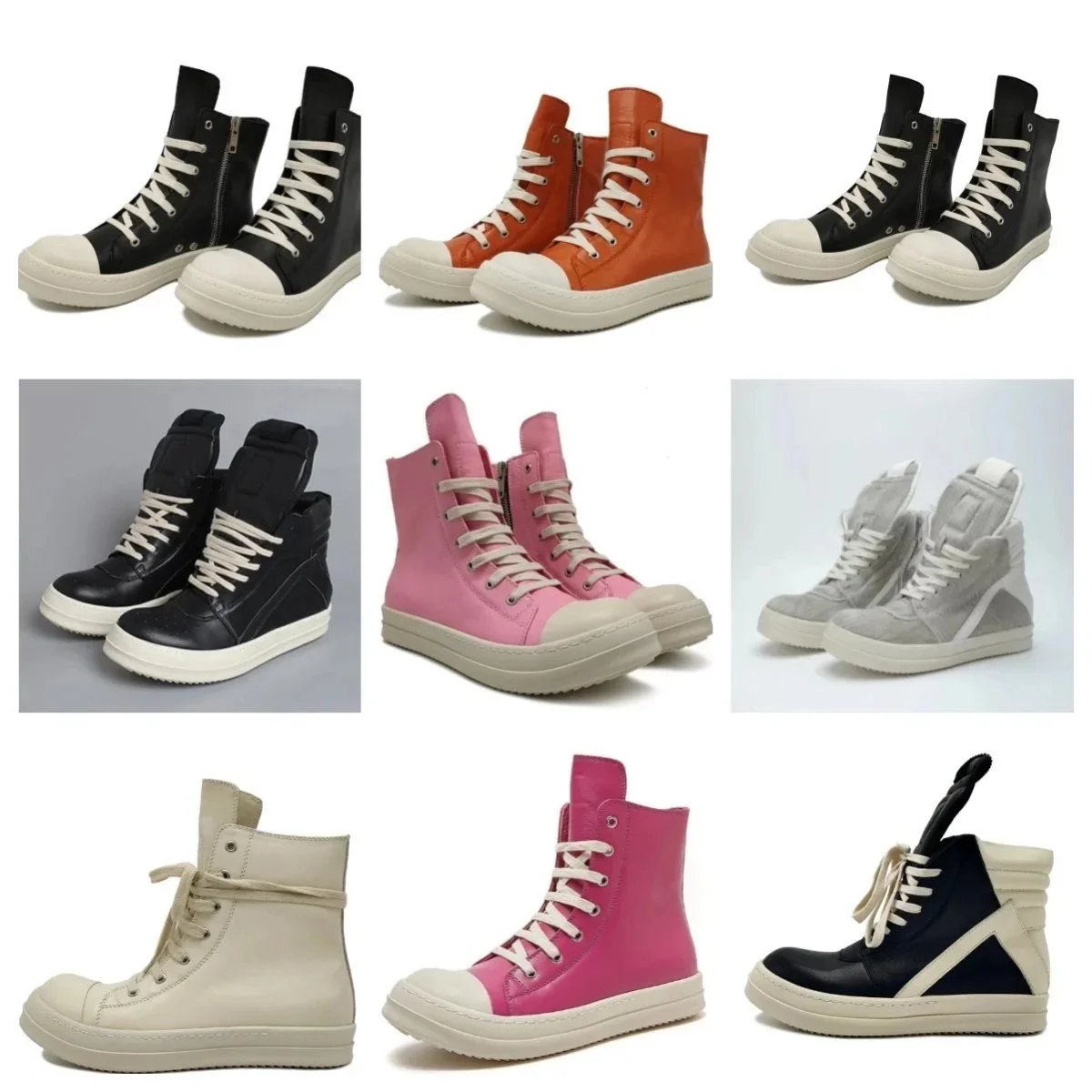 Maison Margiela Replica Leather High Top Sneakers