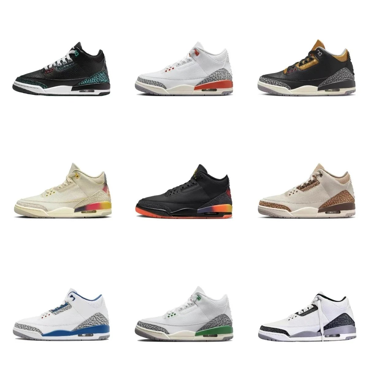 Air Jordan 3 Sneakers Collection - Iconic Basketball Shoes